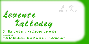 levente kalledey business card